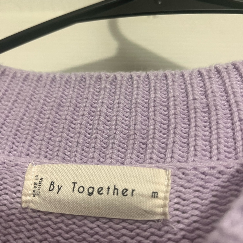 By Together Purple and Orange Smiley Sweater - Picture 3 of 4